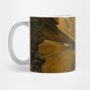 Brown Burled Wood Acrylic Fluid Pour Mug